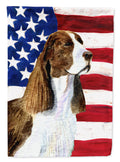 USA American Flag with Springer Spaniel Garden Flag Mailbox Decorative Yard Banner Outside Patio Artwork for Flower Beds, Garden Size, Multicolor