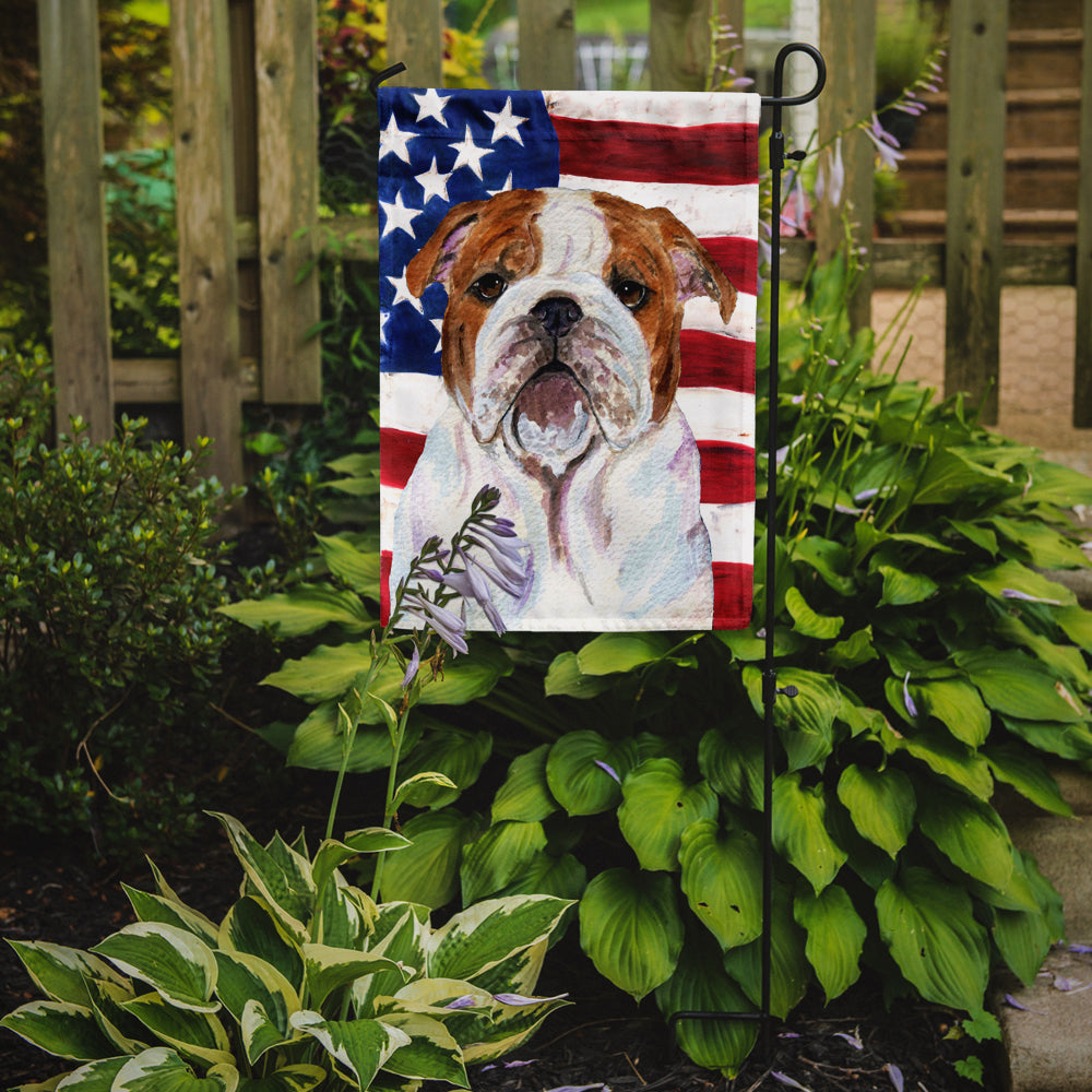 USA American Flag with Bulldog English Garden Flag Mailbox Decorative Yard Banner Outside Patio Artwork for Flower Beds, Garden Size, Multicolor