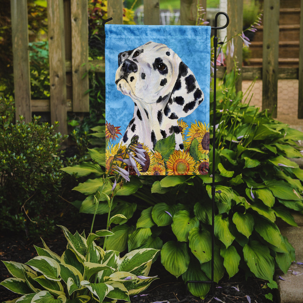 Dalmatian in Summer Flowers Garden Flag Mailbox Decorative Yard Banner Outside Patio Artwork for Flower Beds, Garden Size, Multicolor