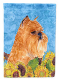 Brussels Griffon in Summer Flowers Garden Flag Mailbox Decorative Yard Banner Outside Patio Artwork for Flower Beds, Garden Size, Multicolor