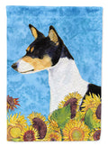 Basenji in Summer Flowers Garden Flag Mailbox Decorative Yard Banner Outside Patio Artwork for Flower Beds, Garden Size, Multicolor