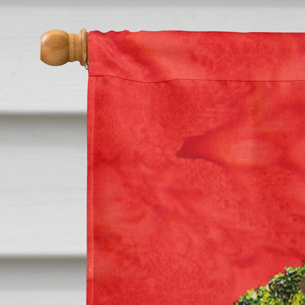 Doberman Cristmas Wreath House Flag 28x40 Porch Sleeve Pole Decorative Outside Yard Banner Artwork Wall Hanging, Polyester