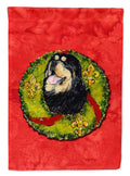 Tibetan Mastiff Cristmas Wreath Garden Flag Mailbox Decorative Yard Banner Outside Patio Artwork for Flower Beds, Garden Size, Multicolor