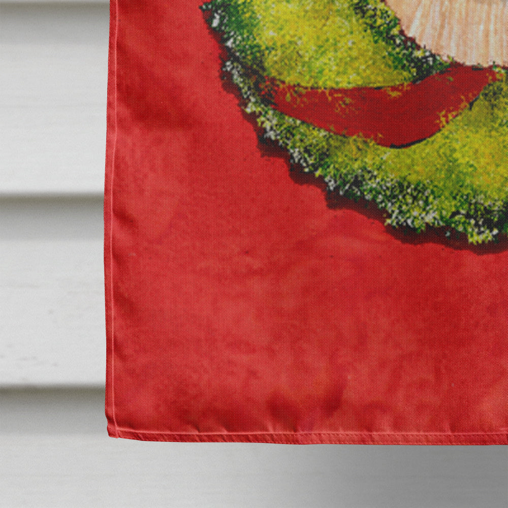 Cocker Spaniel Cristmas Wreath House Flag 28x40 Porch Sleeve Pole Decorative Outside Yard Banner Artwork Wall Hanging, Polyester