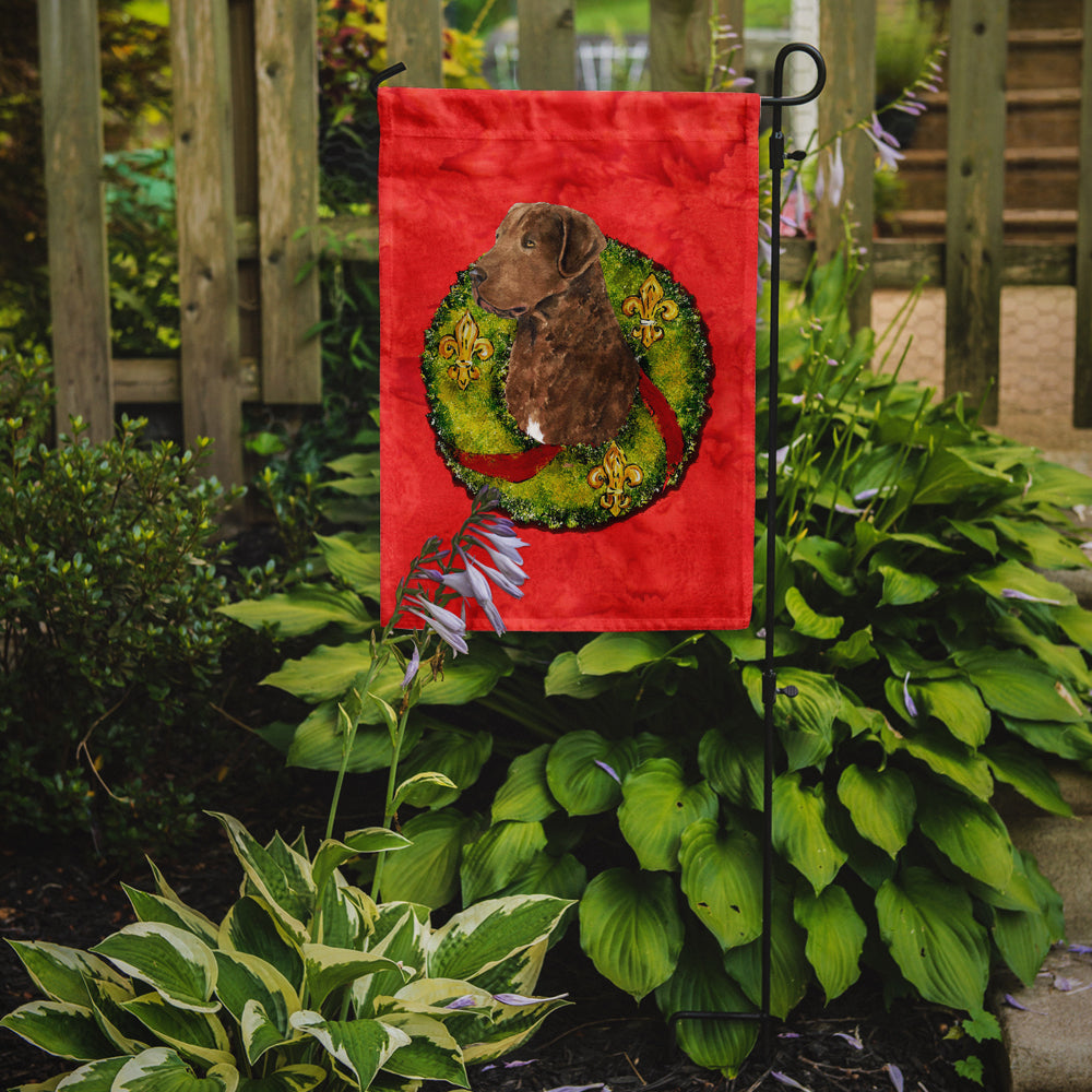 Scottish Terrier Cristmas Wreath Garden Flag Mailbox Decorative Yard Banner Outside Patio Artwork for Flower Beds, Garden Size, Multicolor