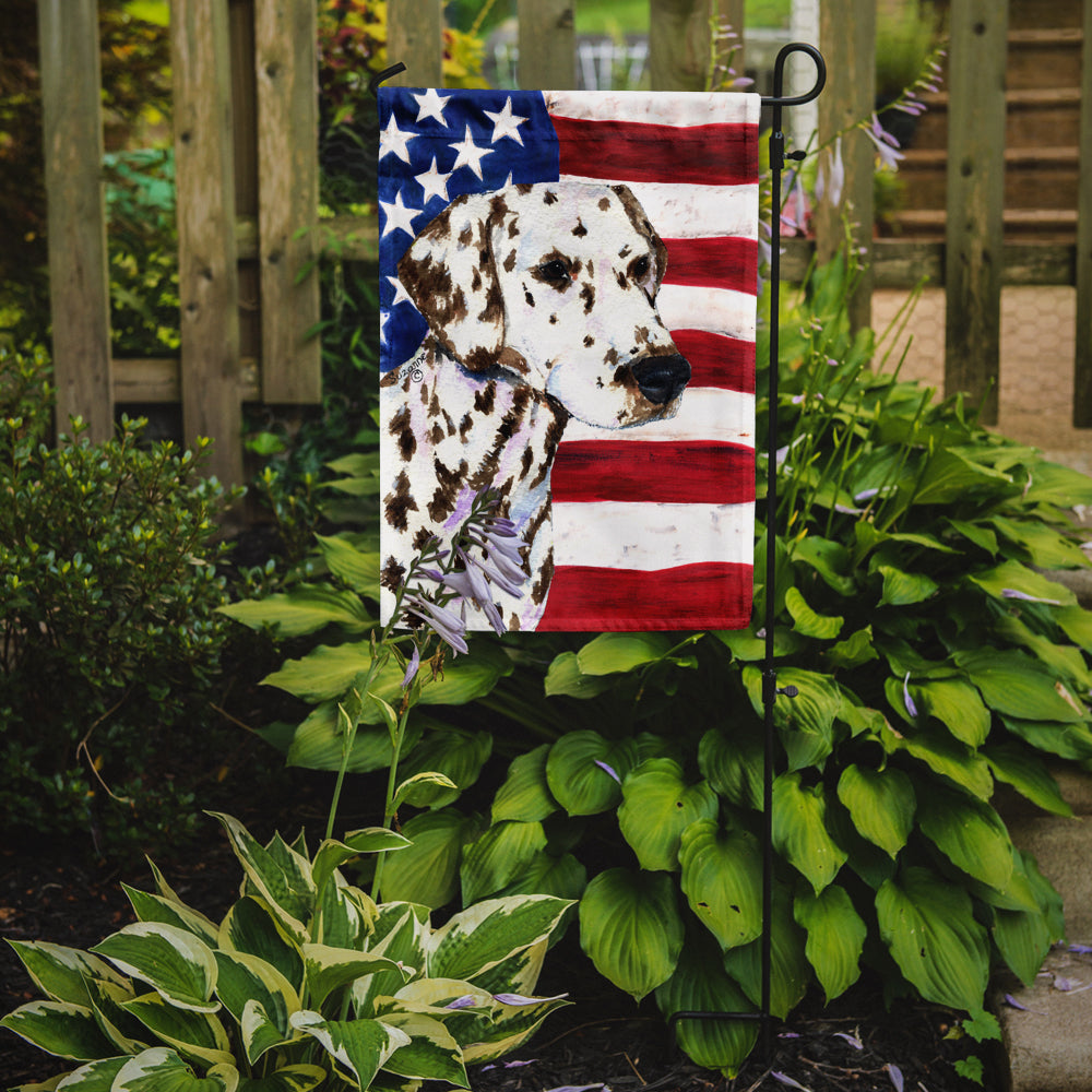 USA American Flag with Dalmatian Garden Flag Mailbox Decorative Yard Banner Outside Patio Artwork for Flower Beds, Garden Size, Multicolor