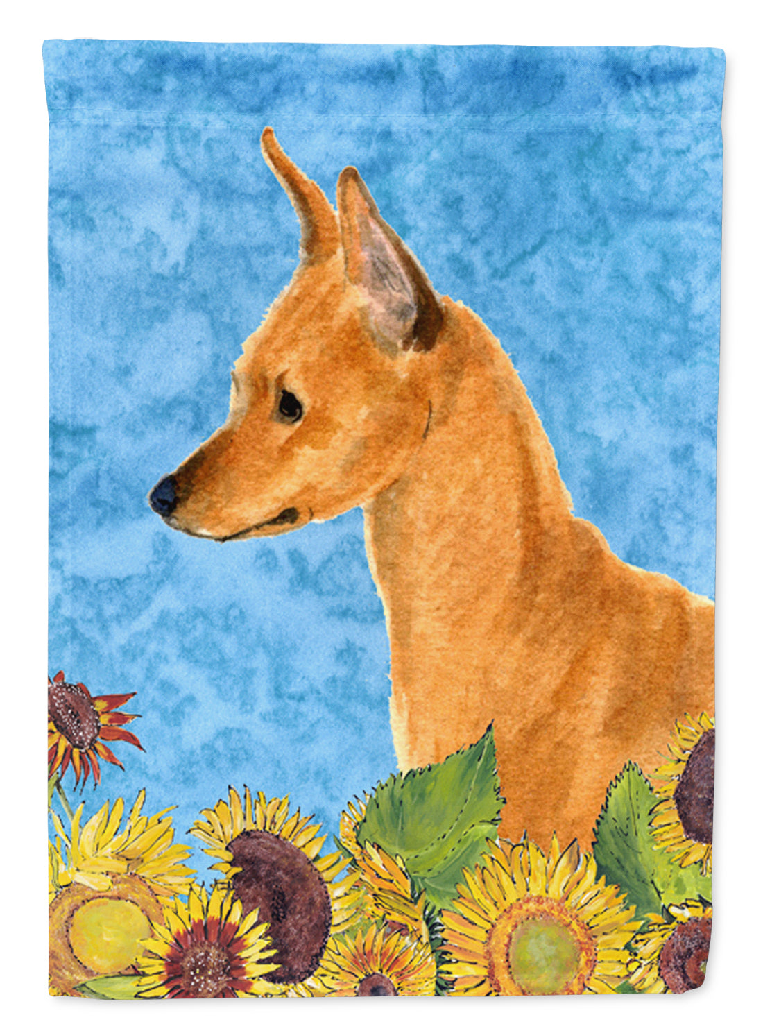 Min Pin in Summer Flowers Garden Flag Mailbox Decorative Yard Banner Outside Patio Artwork for Flower Beds, Garden Size, Multicolor