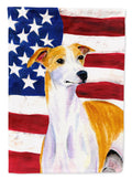 USA American Flag with Whippet Garden Flag Mailbox Decorative Yard Banner Outside Patio Artwork for Flower Beds, Garden Size, Multicolor