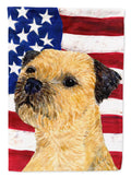 USA American Flag with Border Terrier Garden Flag Mailbox Decorative Yard Banner Outside Patio Artwork for Flower Beds, Garden Size, Multicolor