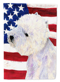 USA American Flag with Westie Garden Flag Mailbox Decorative Yard Banner Outside Patio Artwork for Flower Beds, Garden Size, Multicolor