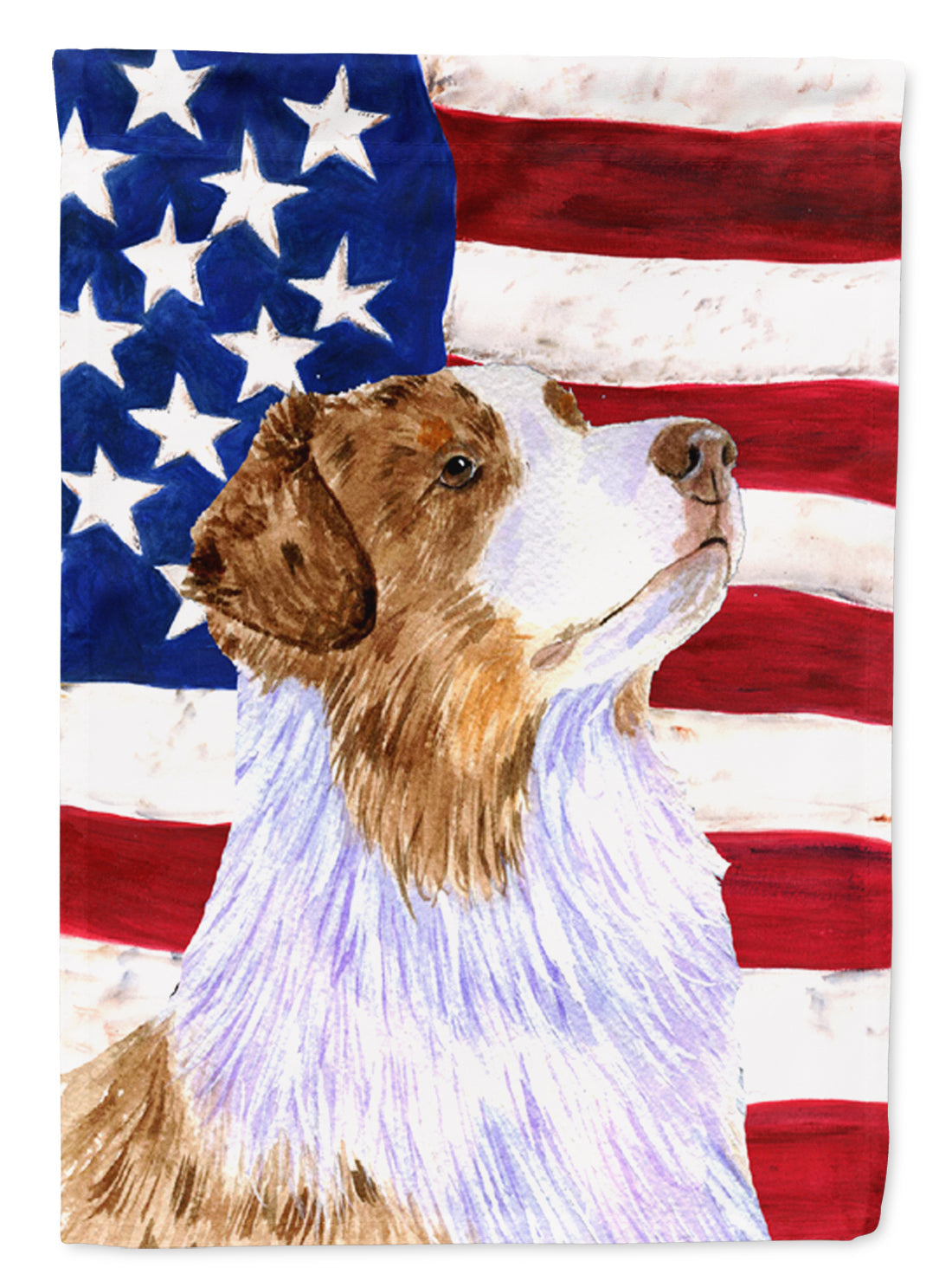 USA American Flag with Australian Shepherd Garden Flag Mailbox Decorative Yard Banner Outside Patio Artwork for Flower Beds, Garden Size, Multicolor