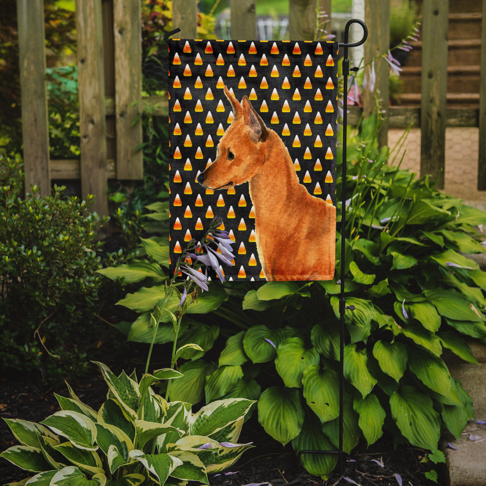 Min Pin Candy Corn Halloween Portrait Garden Flag Mailbox Decorative Yard Banner Outside Patio Artwork for Flower Beds, Garden Size, Multicolor