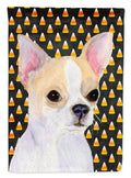Chihuahua Candy Corn Halloween Portrait Garden Flag Mailbox Decorative Yard Banner Outside Patio Artwork for Flower Beds, Garden Size, Multicolor