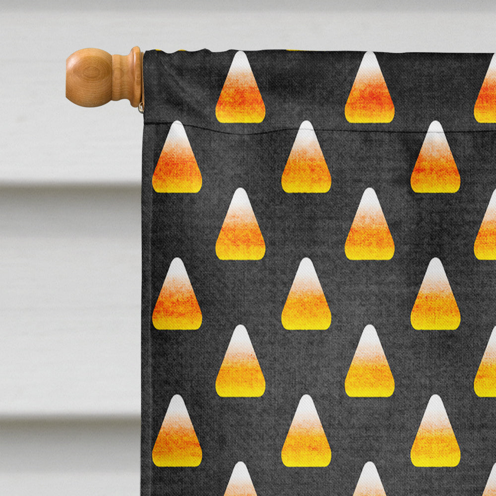 Fox Terrier Candy Corn Halloween Portrait House Flag 28x40 Porch Sleeve Pole Decorative Outside Yard Banner Artwork Wall Hanging, Polyester