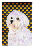 Maltese Candy Corn Halloween Portrait Garden Flag Mailbox Decorative Yard Banner Outside Patio Artwork for Flower Beds, Garden Size, Multicolor