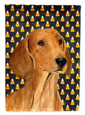 Dachshund Candy Corn Halloween Portrait Garden Flag Mailbox Decorative Yard Banner Outside Patio Artwork for Flower Beds, Garden Size, Multicolor