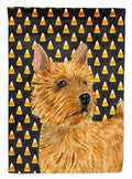 Norwich Terrier Candy Corn Halloween Portrait Garden Flag Mailbox Decorative Yard Banner Outside Patio Artwork for Flower Beds, Garden Size, Multicolor