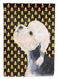 Dandie Dinmont Terrier Candy Corn Halloween Portrait Garden Flag Mailbox Decorative Yard Banner Outside Patio Artwork for Flower Beds, Garden Size, Multicolor