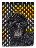 Affenpinscher Candy Corn Halloween Portrait Garden Flag Mailbox Decorative Yard Banner Outside Patio Artwork for Flower Beds, Garden Size, Multicolor