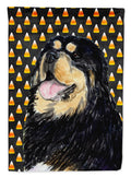 Tibetan Mastiff Candy Corn Halloween Portrait Garden Flag Mailbox Decorative Yard Banner Outside Patio Artwork for Flower Beds, Garden Size, Multicolor