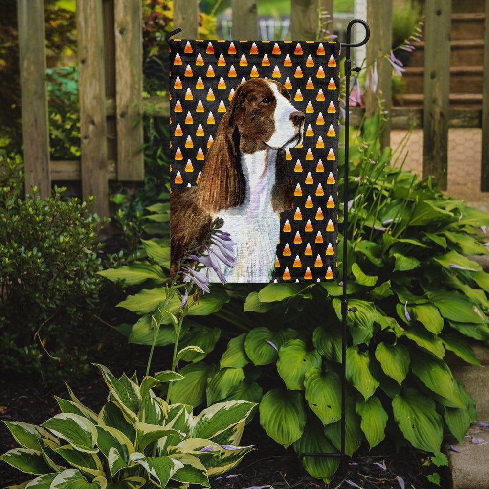 Springer Spaniel Candy Corn Halloween Portrait Garden Flag Mailbox Decorative Yard Banner Outside Patio Artwork for Flower Beds, Garden Size, Multicolor