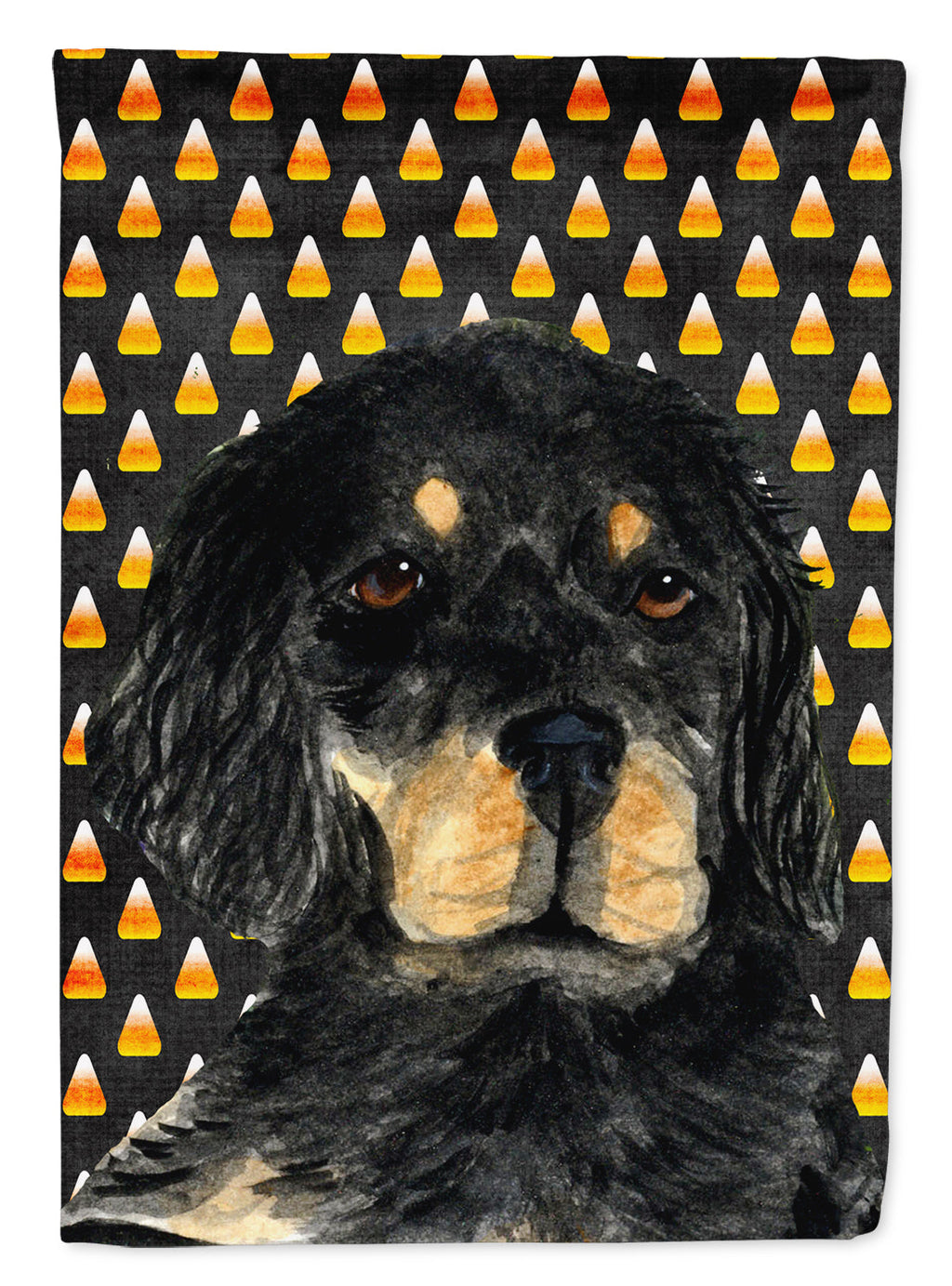 Gordon Setter Candy Corn Halloween Portrait Garden Flag Mailbox Decorative Yard Banner Outside Patio Artwork for Flower Beds, Garden Size, Multicolor