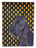 Schnauzer Giant Candy Corn Halloween Portrait Garden Flag Mailbox Decorative Yard Banner Outside Patio Artwork for Flower Beds, Garden Size, Multicolor