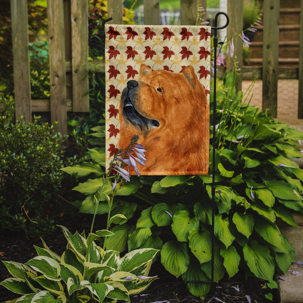 Chow Chow Fall Leaves Portrait Garden Flag Mailbox Decorative Yard Banner Outside Patio Artwork for Flower Beds, Garden Size, Multicolor