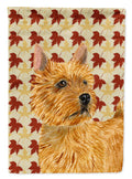 Norwich Terrier Fall Leaves Portrait Garden Flag Mailbox Decorative Yard Banner Outside Patio Artwork for Flower Beds, Garden Size, Multicolor