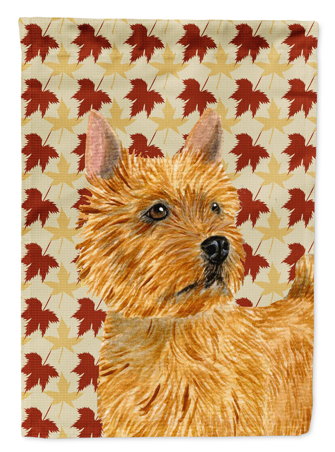 Norwich Terrier Fall Leaves Portrait Garden Flag Mailbox Decorative Yard Banner Outside Patio Artwork for Flower Beds, Garden Size, Multicolor