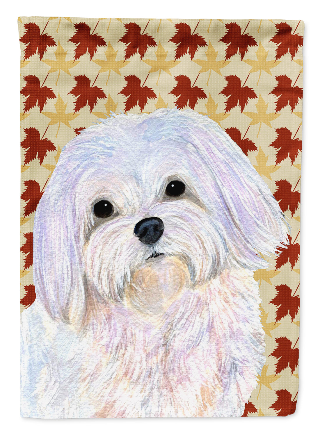 Maltese Fall Leaves Portrait Garden Flag Mailbox Decorative Yard Banner Outside Patio Artwork for Flower Beds, Garden Size, Multicolor