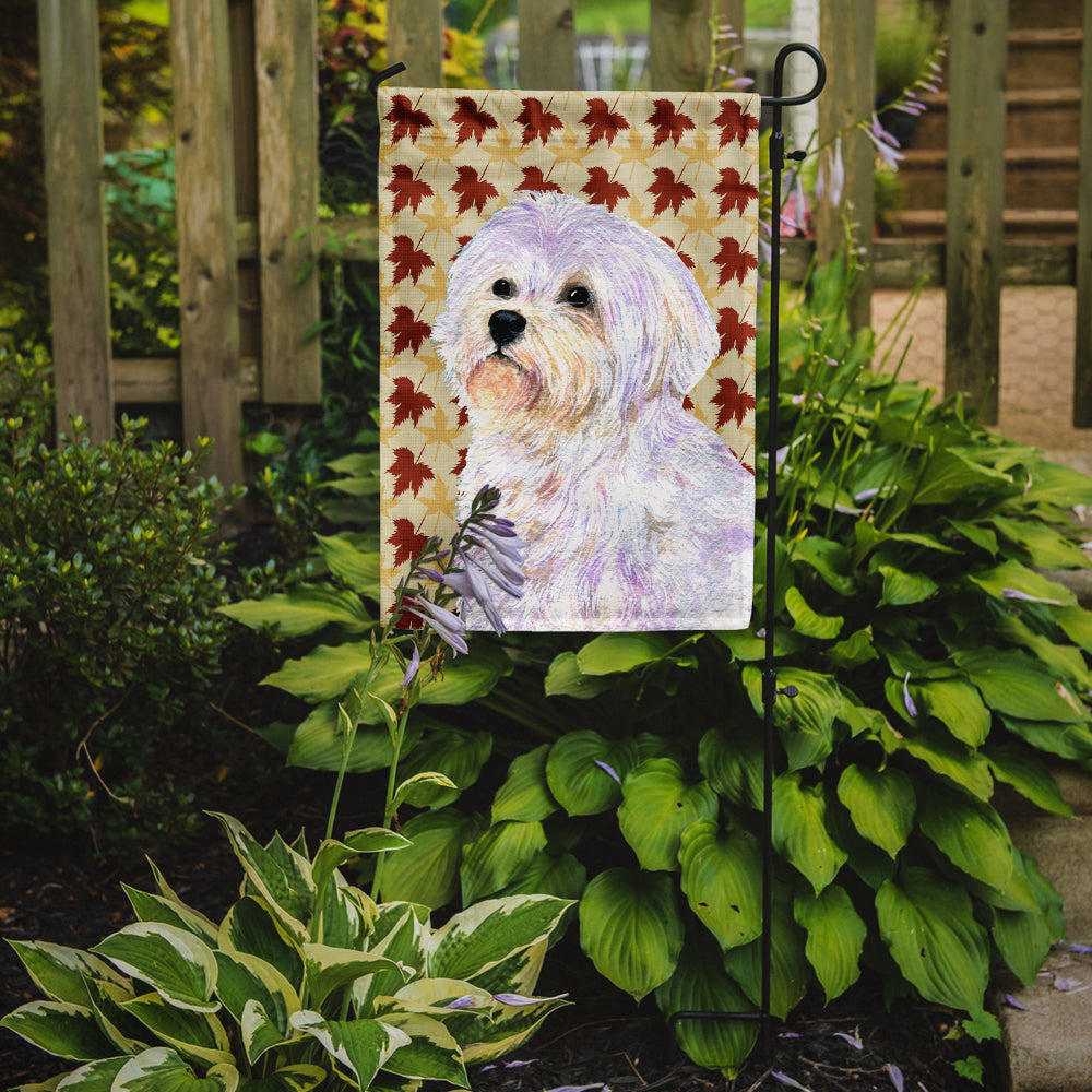 Maltese Fall Leaves Portrait Garden Flag Mailbox Decorative Yard Banner Outside Patio Artwork for Flower Beds, Garden Size, Multicolor