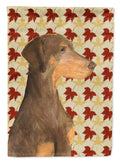 Doberman Fall Leaves Portrait Garden Flag Mailbox Decorative Yard Banner Outside Patio Artwork for Flower Beds, Garden Size, Multicolor