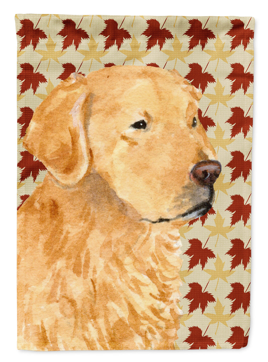 Golden Retriever Fall Leaves Portrait Garden Flag Mailbox Decorative Yard Banner Outside Patio Artwork for Flower Beds, Garden Size, Multicolor