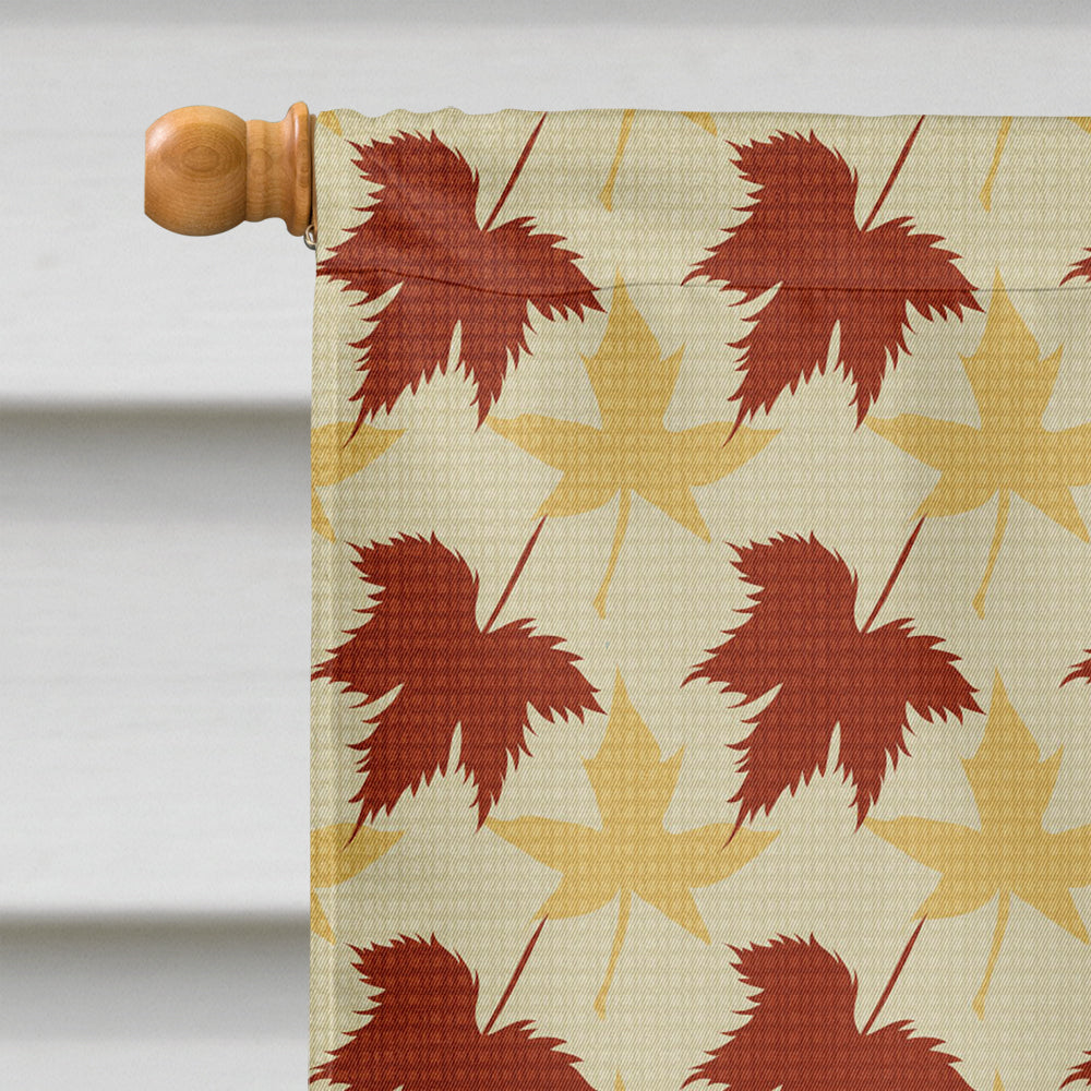 Doberman Fall Leaves Portrait House Flag 28x40 Porch Sleeve Pole Decorative Outside Yard Banner Artwork Wall Hanging, Polyester