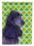 Cocker Spaniel St. Patrick's Day Shamrock Portrait Garden Flag Mailbox Decorative Yard Banner Outside Patio Artwork for Flower Beds, Garden Size, Multicolor