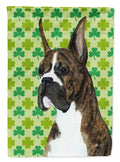 Boxer St. Patrick's Day Shamrock Portrait Garden Flag Mailbox Decorative Yard Banner Outside Patio Artwork for Flower Beds, Garden Size, Multicolor