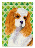 Cavalier Spaniel St. Patrick's Day Shamrock Portrait Garden Flag Mailbox Decorative Yard Banner Outside Patio Artwork for Flower Beds, Garden Size, Multicolor