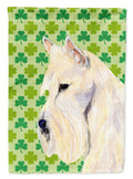 Scottish Terrier St. Patrick's Day Shamrock Portrait Garden Flag Mailbox Decorative Yard Banner Outside Patio Artwork for Flower Beds, Garden Size, Multicolor