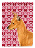 Min Pin Hearts Love and Valentine's Day Portrait Garden Flag Mailbox Decorative Yard Banner Outside Patio Artwork for Flower Beds, Garden Size, Multicolor