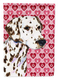 Dalmatian Hearts Love and Valentine's Day Portrait Garden Flag Mailbox Decorative Yard Banner Outside Patio Artwork for Flower Beds, Garden Size, Multicolor