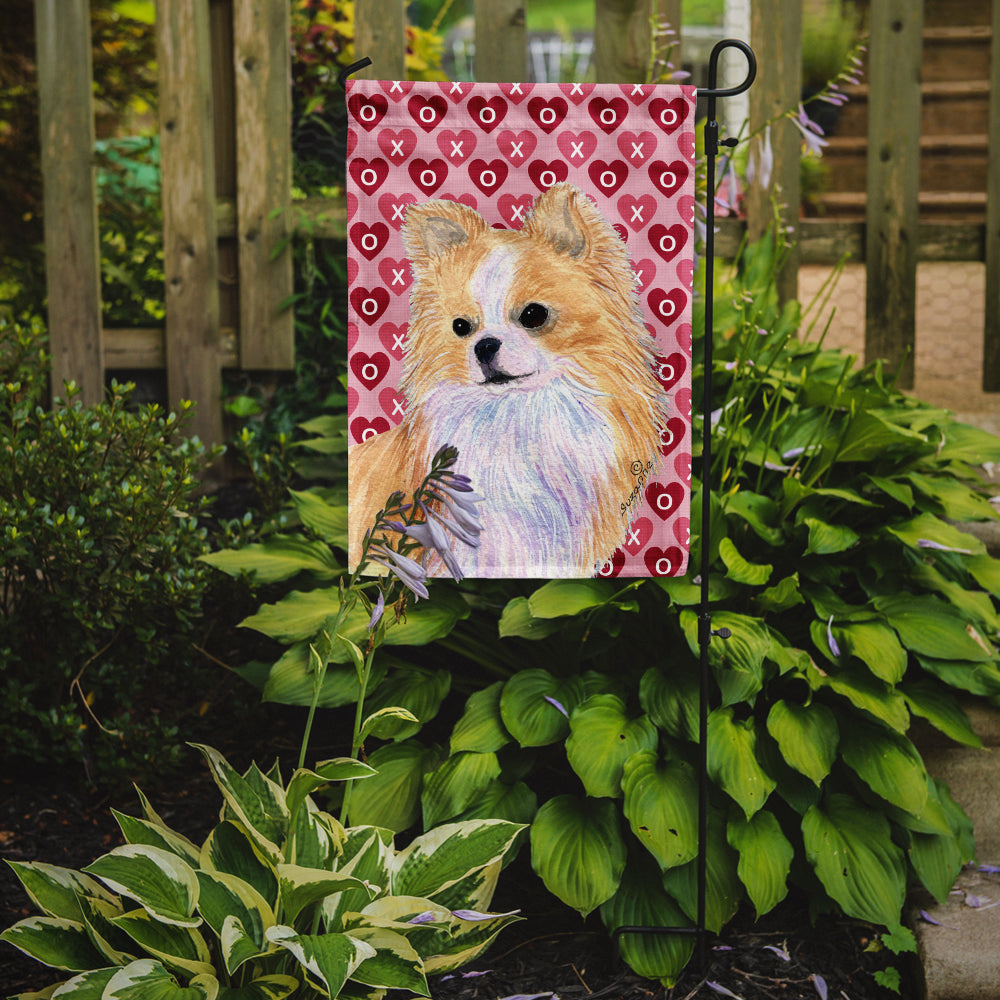 Chihuahua Hearts Love and Valentine's Day Portrait Garden Flag Mailbox Decorative Yard Banner Outside Patio Artwork for Flower Beds, Garden Size, Multicolor
