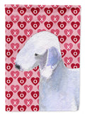 Bedlington Terrier Hearts Love and Valentine's Day Portrait Garden Flag Mailbox Decorative Yard Banner Outside Patio Artwork for Flower Beds, Garden Size, Multicolor