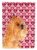 Brussels Griffon Hearts Love and Valentine's Day Portrait Garden Flag Mailbox Decorative Yard Banner Outside Patio Artwork for Flower Beds, Garden Size, Multicolor