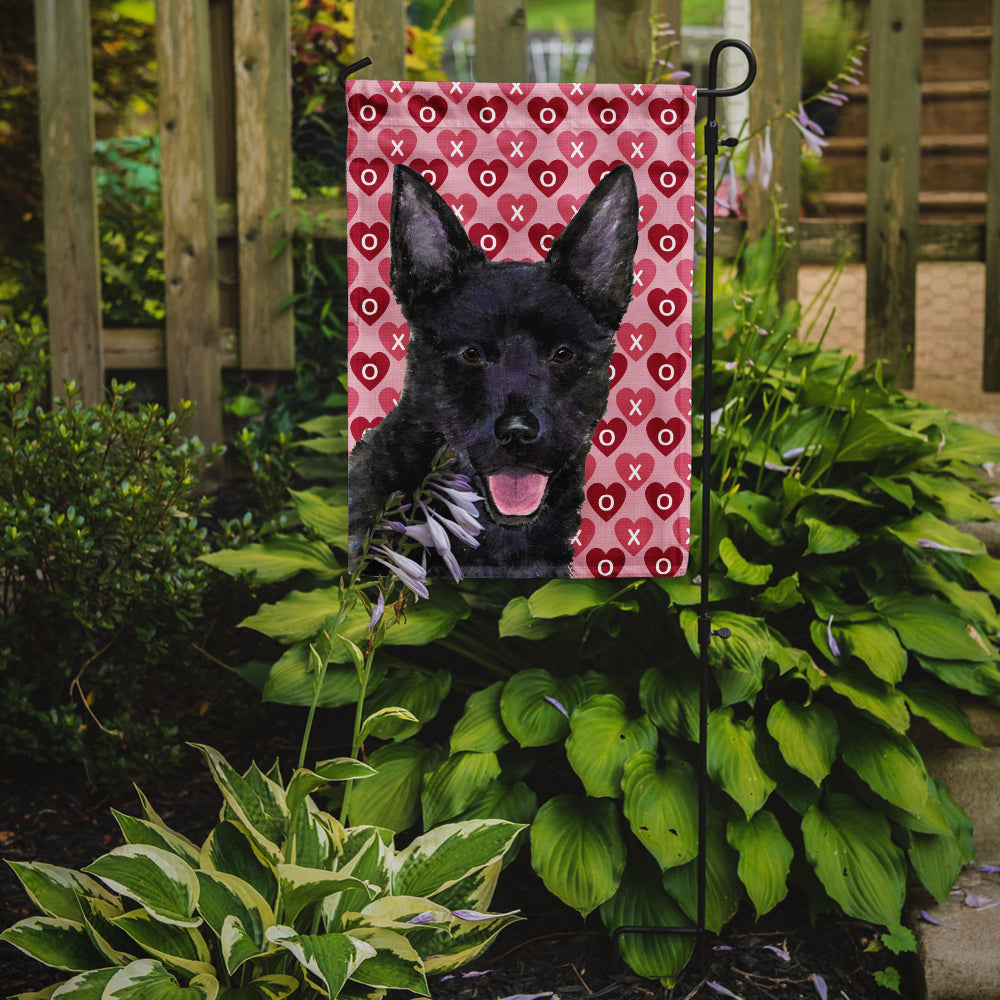 Australian Kelpie Hearts Love Valentine's Day Garden Flag Mailbox Decorative Yard Banner Outside Patio Artwork for Flower Beds, Garden Size, Multicolor