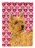 Norwich Terrier Hearts Love and Valentine's Day Portrait Garden Flag Mailbox Decorative Yard Banner Outside Patio Artwork for Flower Beds, Garden Size, Multicolor
