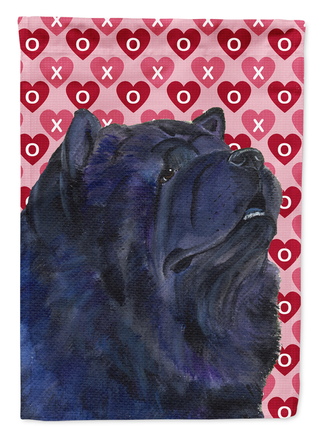Chow Chow Hearts Love and Valentine's Day Portrait Garden Flag Mailbox Decorative Yard Banner Outside Patio Artwork for Flower Beds, Garden Size, Multicolor