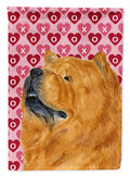 Chow Chow Hearts Love and Valentine's Day Portrait Garden Flag Mailbox Decorative Yard Banner Outside Patio Artwork for Flower Beds, Garden Size, Multicolor