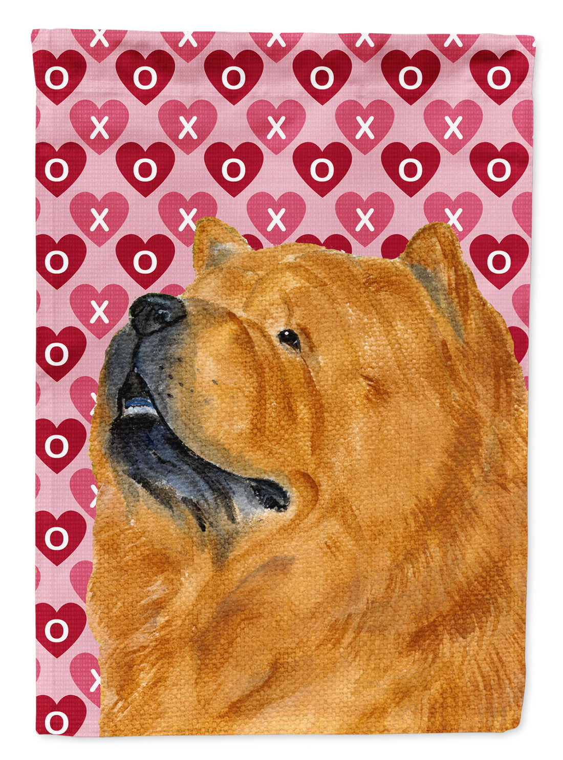 Chow Chow Hearts Love and Valentine's Day Portrait Garden Flag Mailbox Decorative Yard Banner Outside Patio Artwork for Flower Beds, Garden Size, Multicolor
