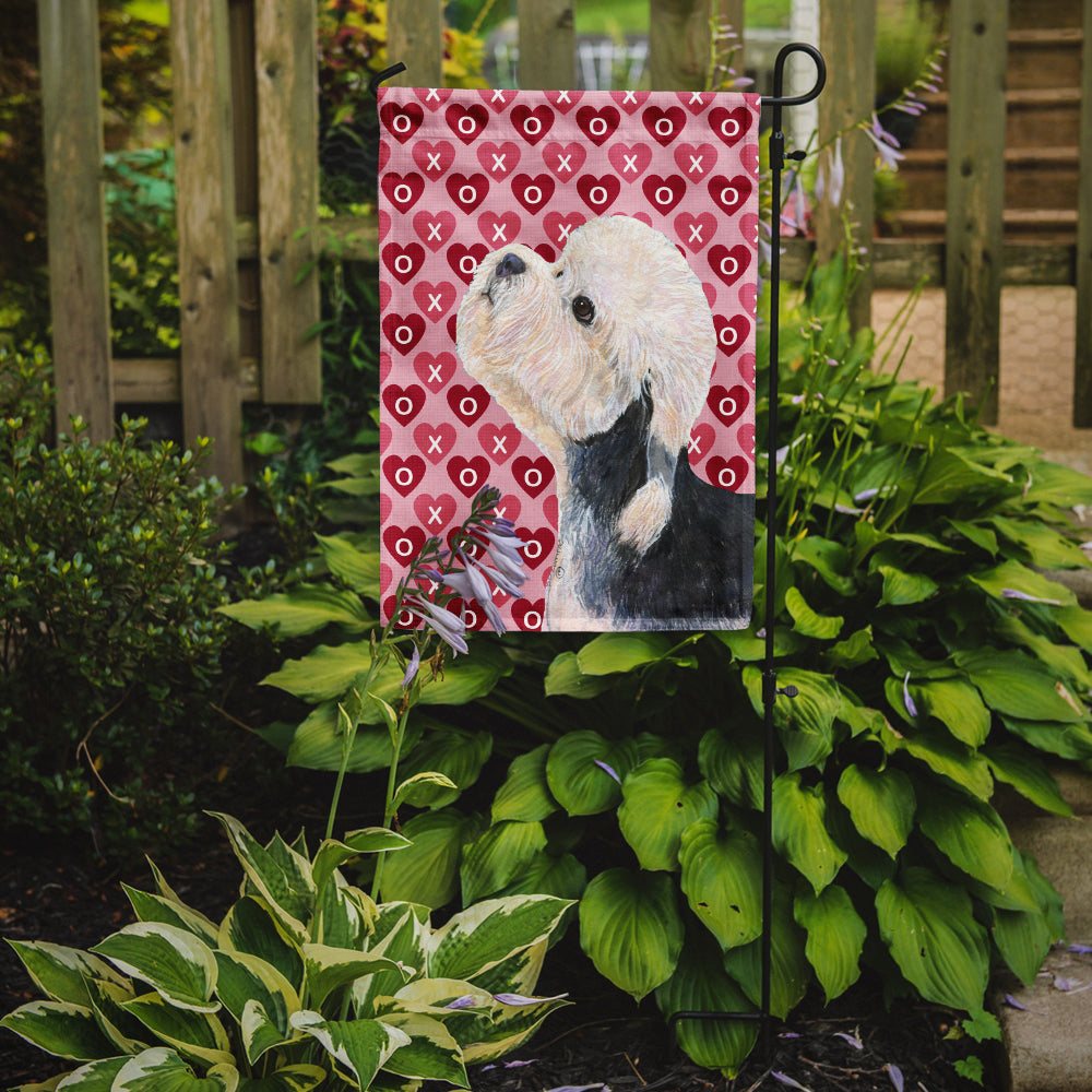 Dandie Dinmont Terrier Hearts Love Valentine's Day Garden Flag Mailbox Decorative Yard Banner Outside Patio Artwork for Flower Beds, Garden Size, Multicolor
